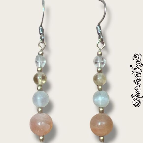 Bundle Sale 3 for $15 | Semi-Precious Stone Dangle Earrings - Picture 4 of 7